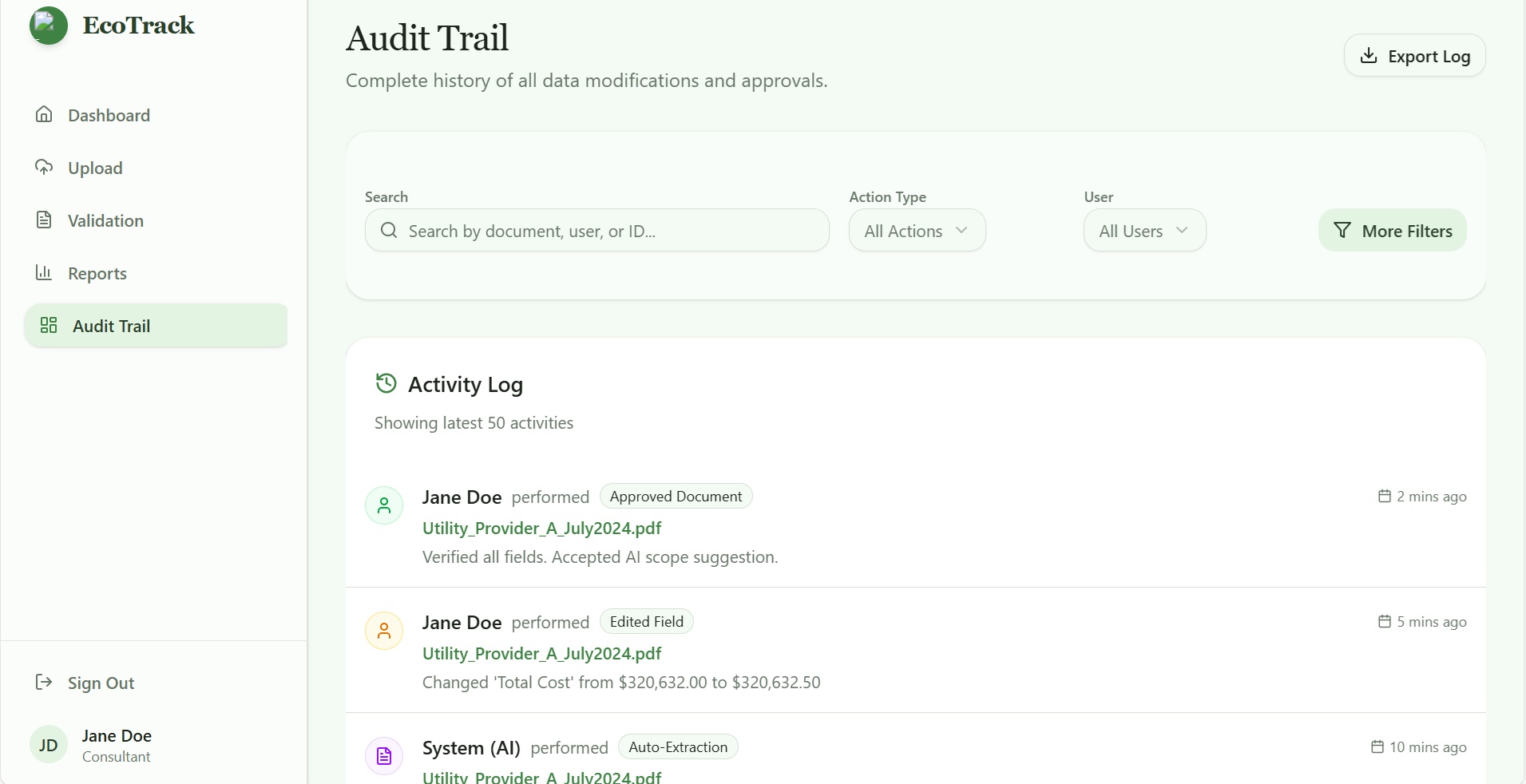 Audit Trail